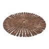 Set of 6 Round Placemats with Woven Straw Effect Ø38cm Nature Measures