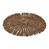 Set of 6 Round Placemats with Woven Straw Effect Ø38cm Nature Price