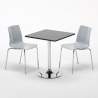 PLATINUM Set Made of a 70x70cm Black Square Table and 2 Colourful Lollipop Chairs Catalog