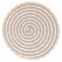 Set of 6 Round Woven Straw Placemats Ø38cm Spiral Stone Offers