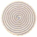 Set of 6 Round Woven Straw Placemats Ø38cm Spiral Stone Sale