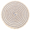 Set of 6 Round Woven Straw Placemats Ø38cm Spiral Stone Sale