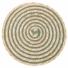 Set of 6 Round Woven Straw Placemats Ø38cm Spiral Stone Catalog