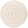 Set of 6 Round Woven Straw Placemats Ø38cm Spiral Stone Bulk Discounts
