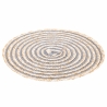 Set of 6 Round Woven Straw Placemats Ø38cm Spiral Stone Choice Of