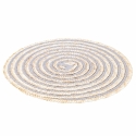 Set of 6 Round Woven Straw Placemats Ø38cm Spiral Stone Characteristics