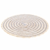 Set of 6 Round Woven Straw Placemats Ø38cm Spiral Stone Characteristics