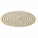 Set of 6 Round Woven Straw Placemats Ø38cm Spiral Stone Price