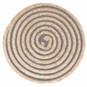 Set of 4 Spiral Woven Straw Round Placemats Ø38cm On Sale