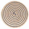 Set of 4 Spiral Woven Straw Round Placemats Ø38cm On Sale