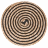 Set of 4 Spiral Woven Straw Round Placemats Ø38cm Offers
