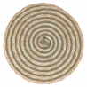 Set of 4 Spiral Woven Straw Round Placemats Ø38cm Sale