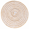 Set of 4 Spiral Woven Straw Round Placemats Ø38cm Discounts
