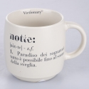 Set of 3 Stackable Stoneware Mugs 350ml with Victionary L Inscriptions Sale