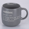 Set of 3 Stackable Stoneware Mugs 350ml with Victionary L Inscriptions Choice Of