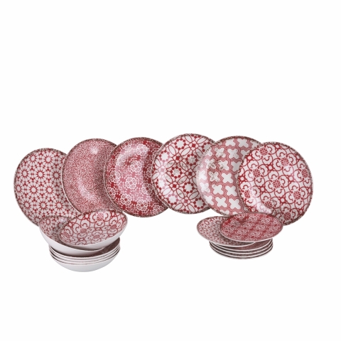 18-piece porcelain dinner set for 6 people Kasbah Porpora Promotion