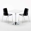 TITANIUM Set Made of a 70x70cm White Square Table and 2 Colourful Lollipop Chairs Catalog