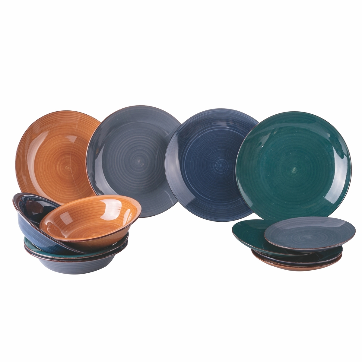 Baita Winter Stoneware Dinnerware Set, 12 Pieces for 4 People Promotion