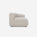 Modern Modular 2-Seater Fabric Sofa with Ottoman Yuna-2P Model