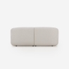 Modern Modular 2-Seater Fabric Sofa with Ottoman Yuna-2P Sale