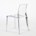 DEMON Set Made of a 70x70cm White Square Table and 2 Colourful Transparent Femme Fatale Chairs Characteristics