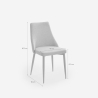 Modern Upholstered Fabric Chair for Dining Room and Kitchen Sirka 
