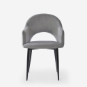 Modern Velvet Dining and Kitchen Chair with Armrests Rozan Discounts