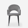 Modern Velvet Dining and Kitchen Chair with Armrests Rozan Discounts