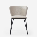 Lasta Modern Design Dining Chair with Black Legs and Fabric Upholstery Sale