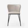 Lasta Modern Design Dining Chair with Black Legs and Fabric Upholstery Sale