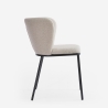 Lasta Modern Design Dining Chair with Black Legs and Fabric Upholstery Catalog