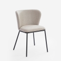 Lasta Modern Design Dining Chair with Black Legs and Fabric Upholstery Discounts