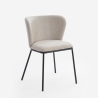 Lasta Modern Design Dining Chair with Black Legs and Fabric Upholstery Discounts