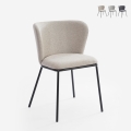Lasta Modern Design Dining Chair with Black Legs and Fabric Upholstery Promotion