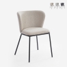 Lasta Modern Design Dining Chair with Black Legs and Fabric Upholstery Promotion