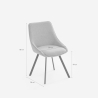 Navya Modern Design Swivel Dining Chair in Fabric 