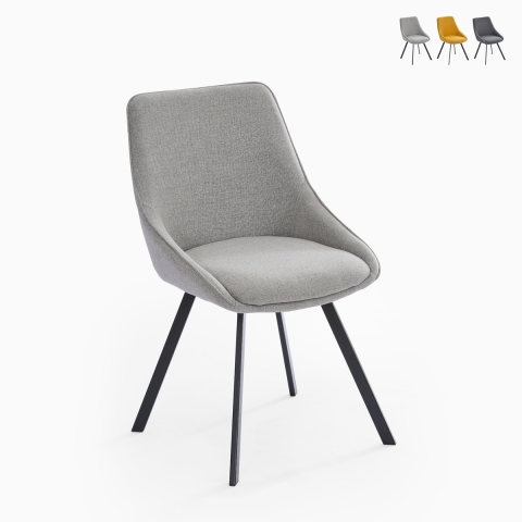 Navya Modern Design Swivel Dining Chair in Fabric Promotion