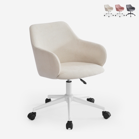 Swivel chair in fabric with armrests for smart working office Kivri Promotion