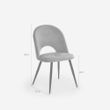 Modern padded velvet chair for dining room kitchen Zarda 