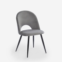 Modern padded velvet chair for dining room kitchen Zarda Characteristics