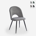 Modern padded velvet chair for dining room kitchen Zarda Promotion