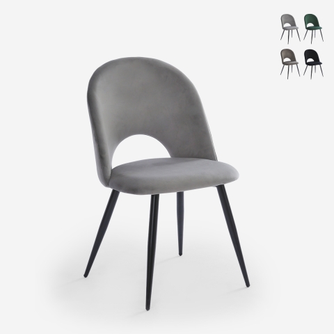 Modern padded velvet chair for dining room kitchen Zarda Promotion