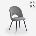 Modern padded velvet chair for dining room kitchen Zarda Promotion