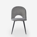 Modern padded velvet chair for dining room kitchen Zarda Model