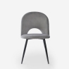 Modern padded velvet chair for dining room kitchen Zarda Model