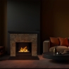 Belluno Freestanding Bioethanol Fireplace with Faux Stone Effect L105xW38xH100 Characteristics