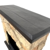 Belluno Freestanding Bioethanol Fireplace with Faux Stone Effect L105xW38xH100 Discounts