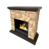 Belluno Freestanding Bioethanol Fireplace with Faux Stone Effect L105xW38xH100 On Sale
