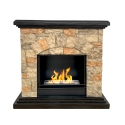 Belluno Freestanding Bioethanol Fireplace with Faux Stone Effect L105xW38xH100 Offers