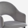 Modern Velvet Dining and Kitchen Chair with Armrests Rozan Model
